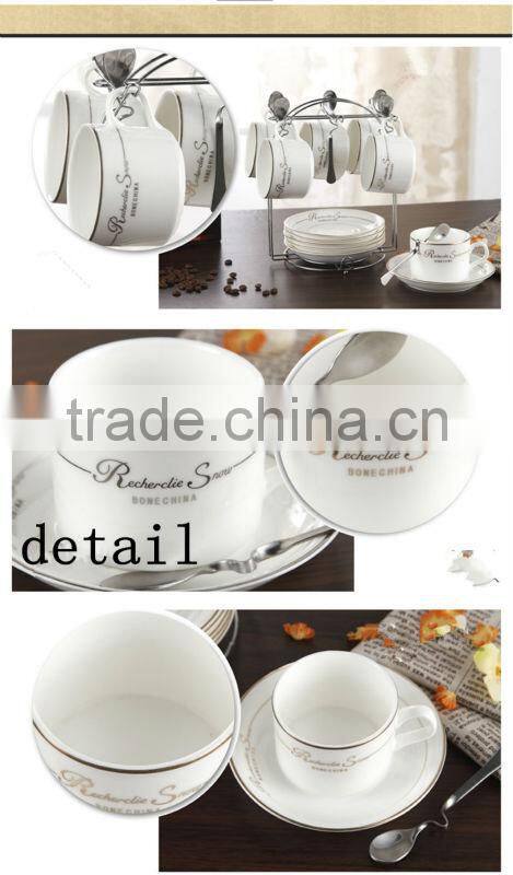 new bone china fine porcelain/ceramic cup and saucer set 24pcs /17pcs/ 15pcs/12pcs