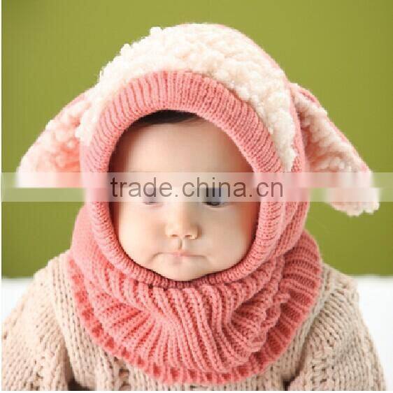 Siamese Puppy Scarf Winter New Baby Hat Wool Hat Winter Hat Hot Sale Beanie Hat Hooded Scarf Earflap Knit Cap