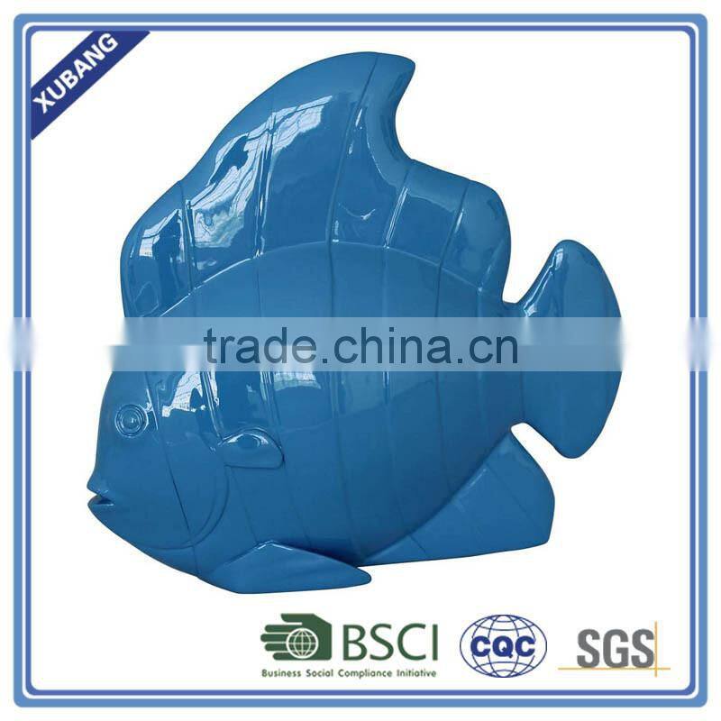 Poly resin blue cute fish Figurine