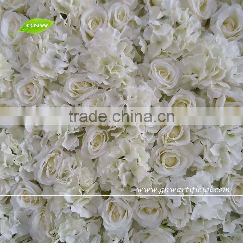 GNW 16ft flower wall backdrop with hydrangea and rose flower for wedding stage backdrop decoration