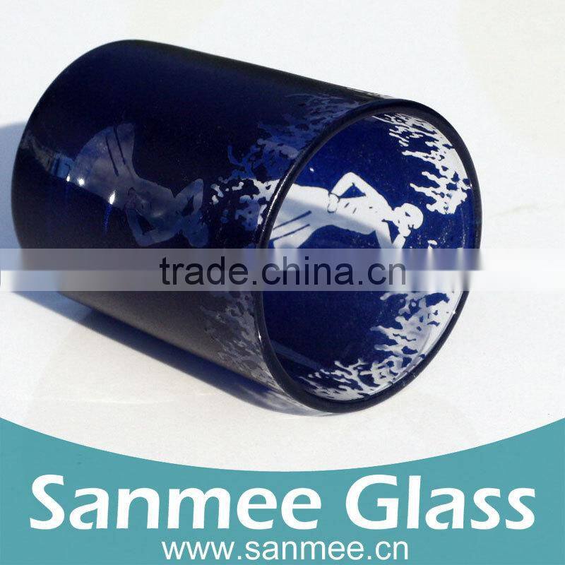 103ml High Quality Printed Glass Candle Cup Candle Glassware Wholesale