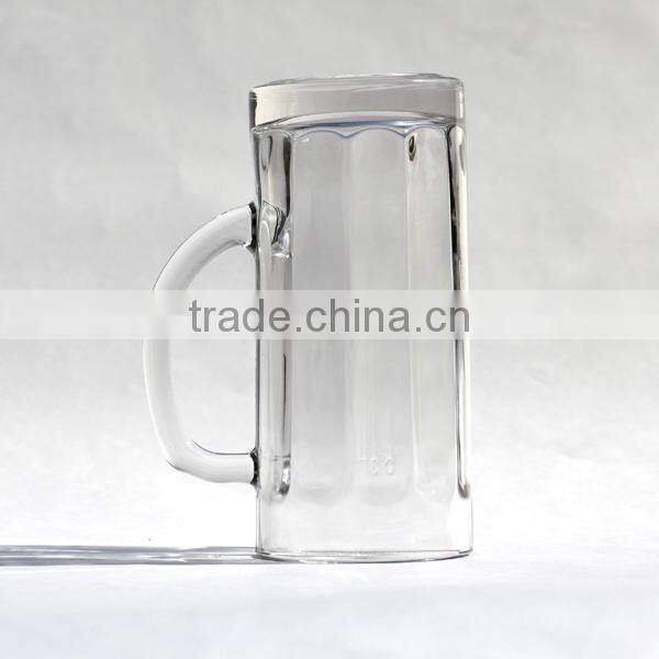 Round Thin Bottom Diamond Glass Beer Mugs