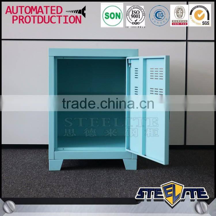 Single door steel cupboard price metal bedside cabinet