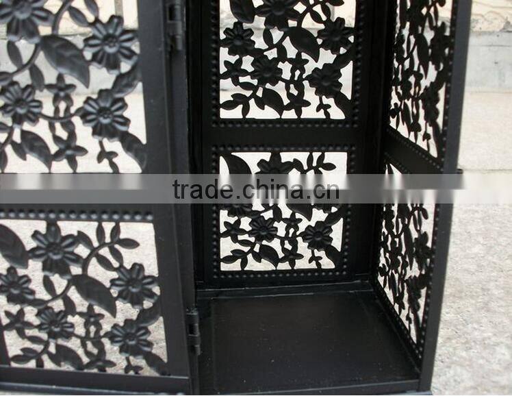 2017 black House Vintage Style OEM Moroccan Lantern Candle Holders