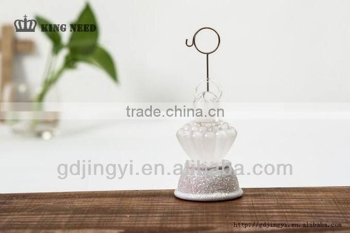 2016 Acrylic sweet girl shaped LED lighted card holder