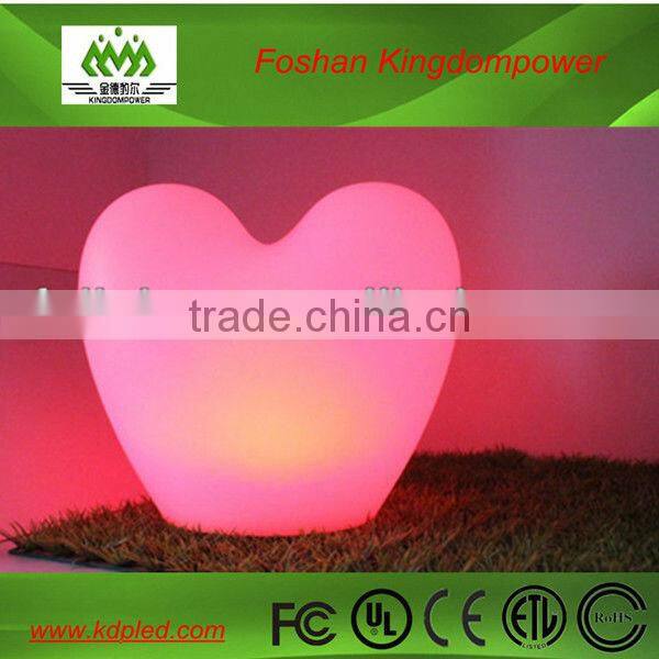 illuminated RGB plastic led heart light