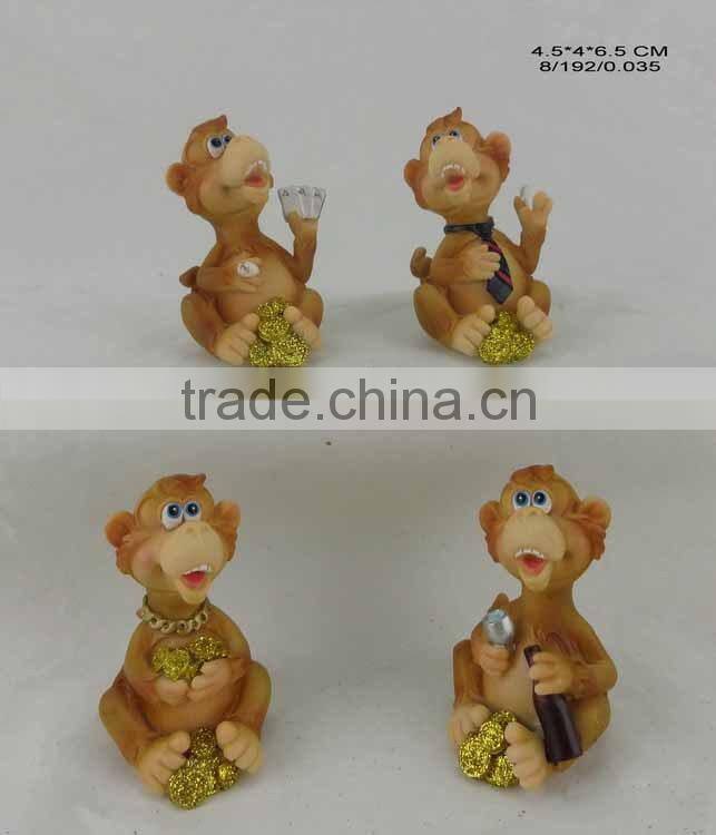 resin monkey figurine for new year
