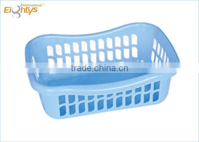 Stackable plastic clothes storage basket for household