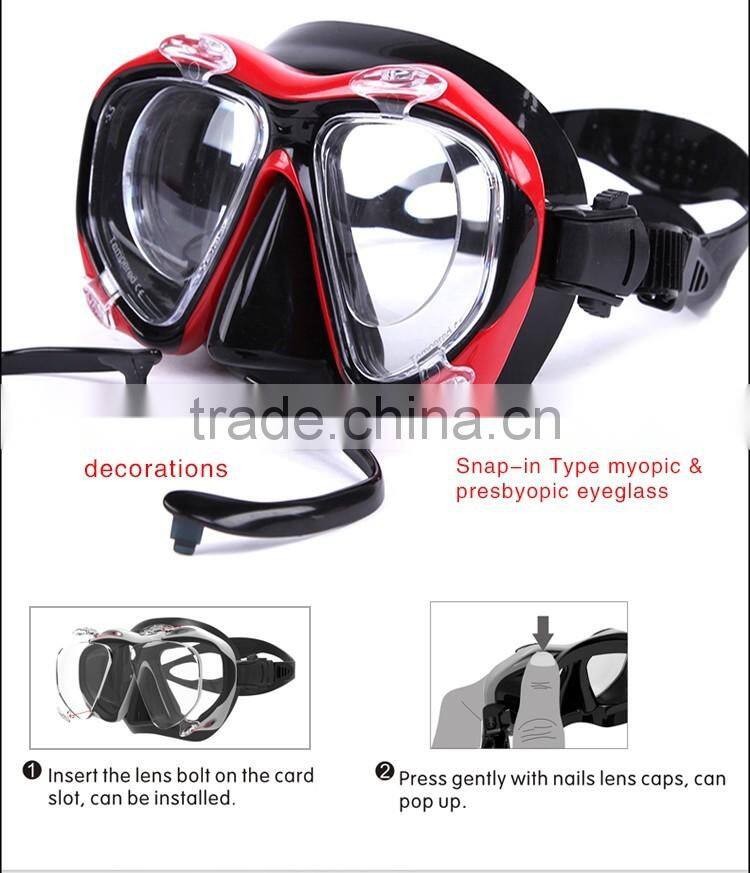 Hot custom Lunettes ,Whale Diving Mask/face plates(MK-2600)