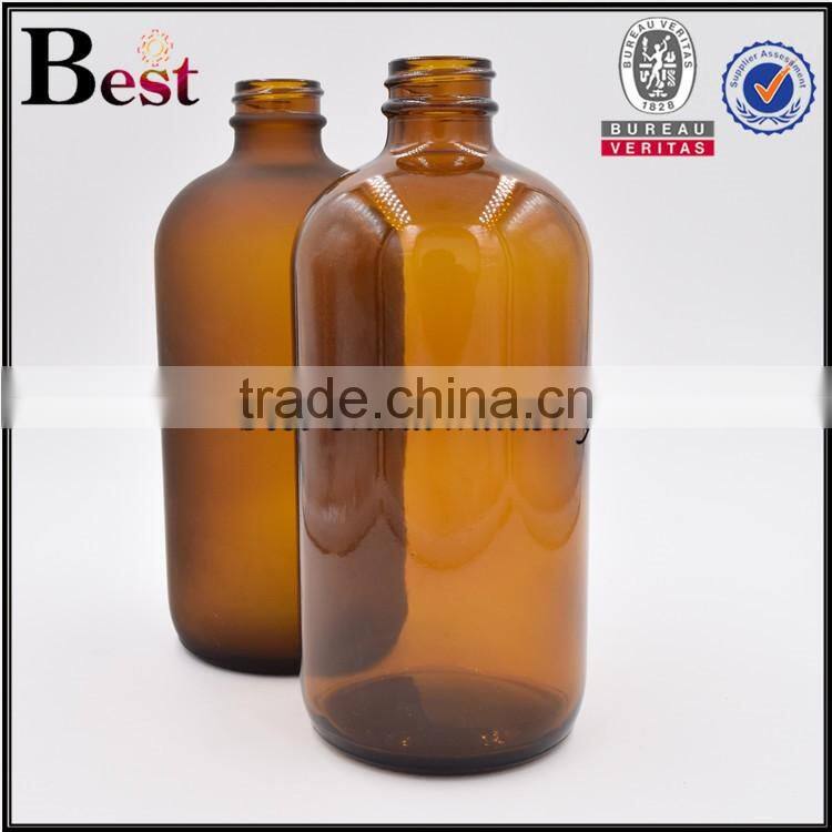16oz boston round glass bottle amber frosted round boston round glass bottle for essential oil