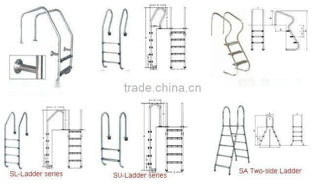 Wholesale price high quality swimming pool plastic pool ladder
