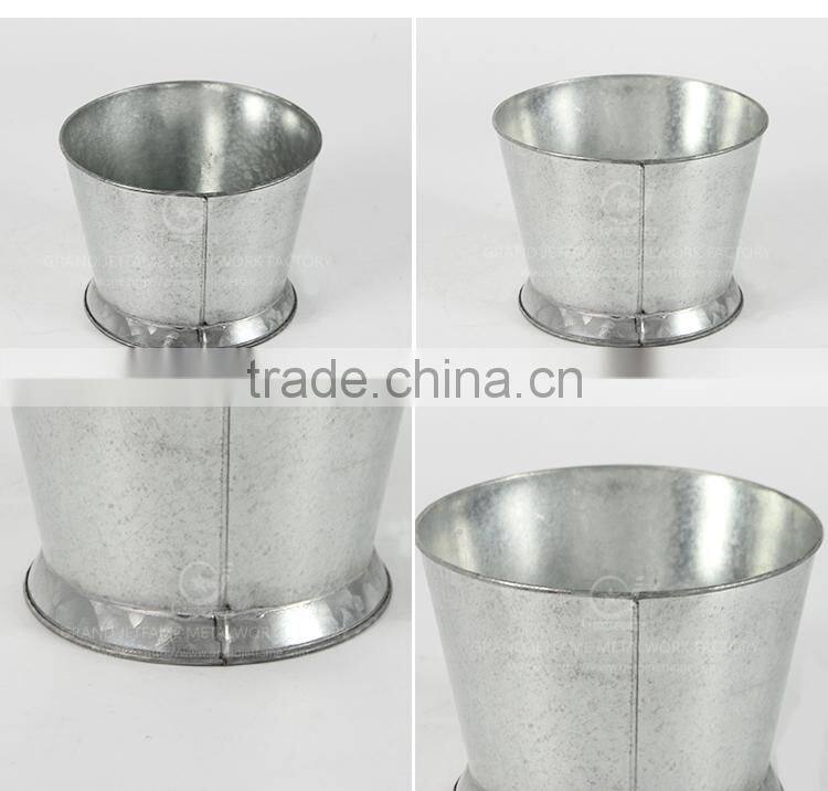 garden iron and zinc powder coated metal buckets for flowers metal bucket planters