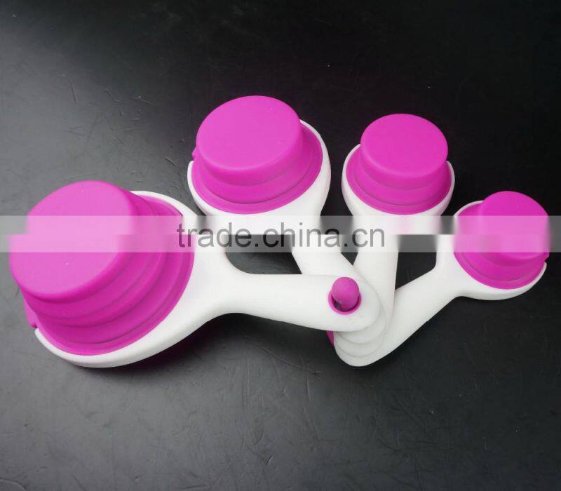 16128 SILICONE MEASURING CUPS SET CUP SPOON KITCHEN TOOL COLLAPSIBLE BAKING COOK