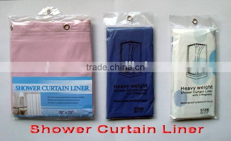 Heavy duty vinyl PVC shower curtain liner