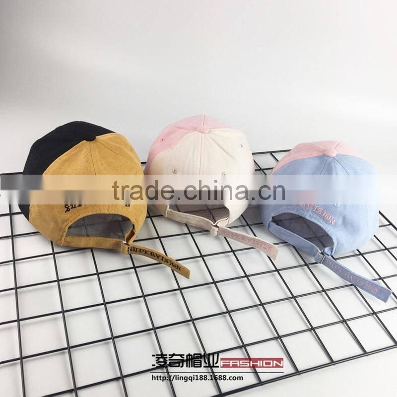 New Style Double Color Assembling Baseball Dad Cap With Flat embroidery