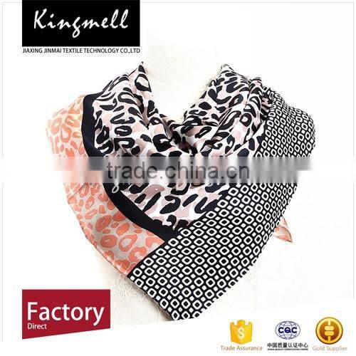 Colorful Digital Printed Silk Scarf for Ladies in Spring and Summer