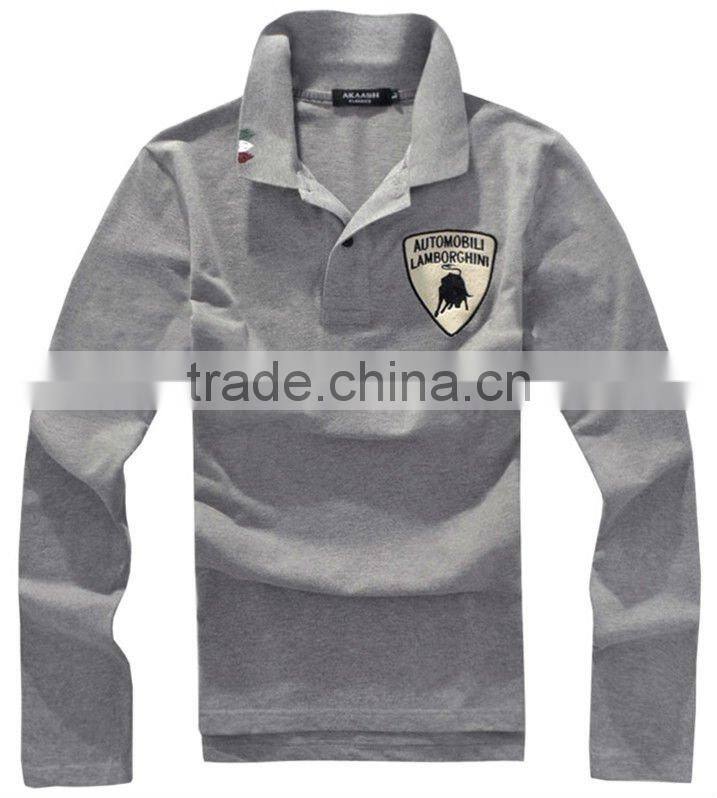 males blank plain 100% cotton polo shirt