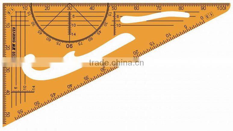 Kearing high quality garment Scale Rulers 1/4, 1/5,sanwich line flexible plastic ruler #8502