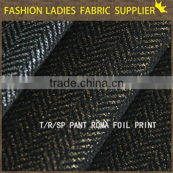 latest fashion pants foil pante roma for trousers wholesale many stocks pante roma fabric