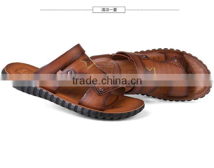 Good quality summer kids leather sandals for boys girls, children beach genuine leather sandals shoes