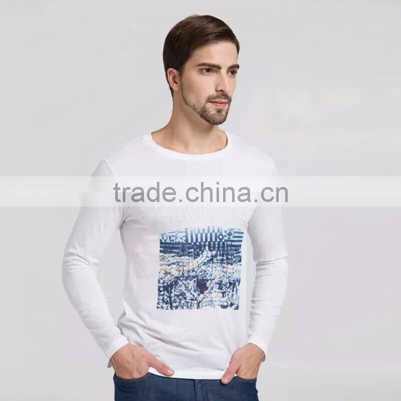 2017 Latest design plain fashion long sleeve shirts for men