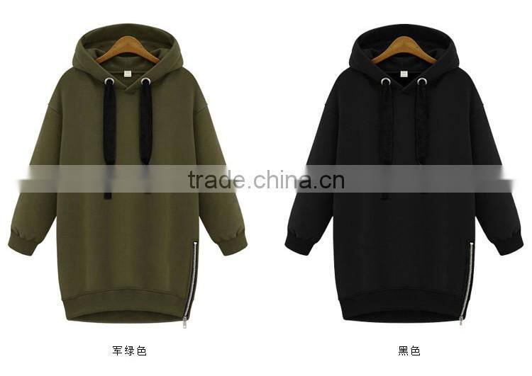 2017 NEW style top trend long line hoodie fashion sweatershirt