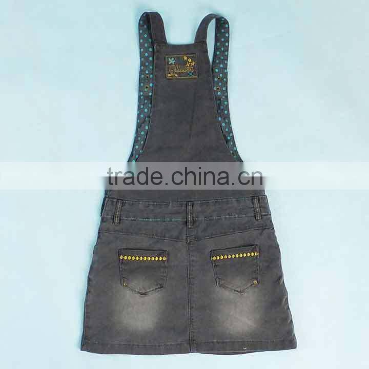 Kids clothing stock,Cheap Girls Denim Skirt closeout, 141003c