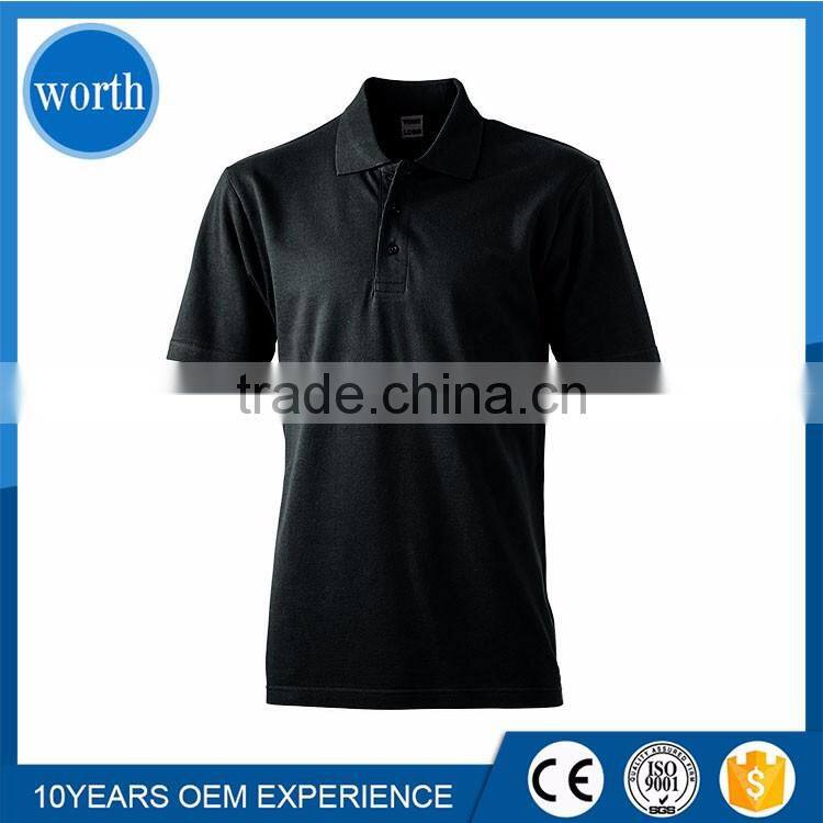 2017 Advertising Favorable T Shirt Polo plain dyed fine quality manufacturing in China