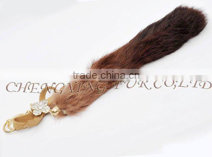 CX-R-40B Dip Dyeing Rabbit Fur Keyring