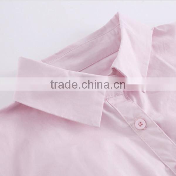 Summer New Design Plain color Short Sleeve Polo Shirts for Women / women blouse