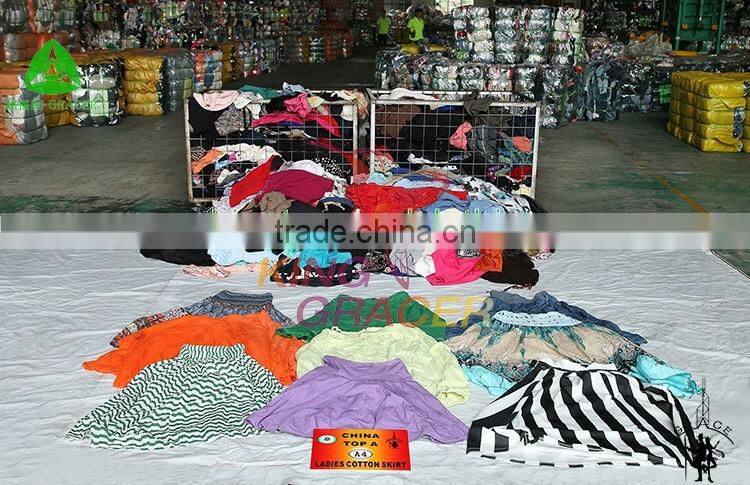 Bales Of Mixed Ladies Cotton Skirt High Quality Canada style Used Clothing Ontario style