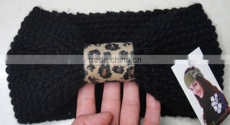 Fashion winter popular leopard knitted hot headband