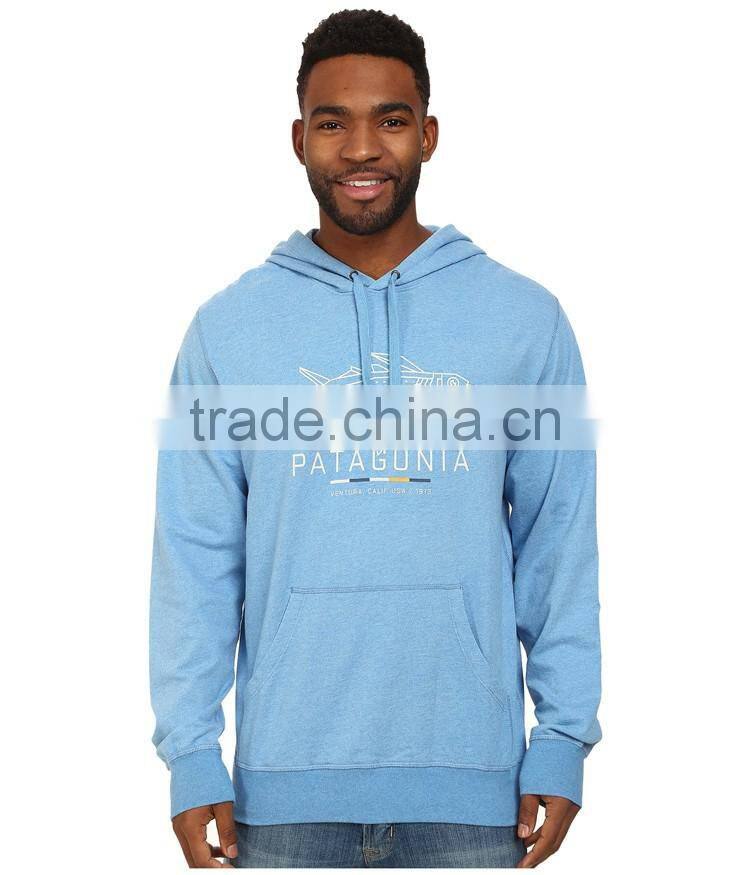 Mens blue lightweight light up fitness hoodie