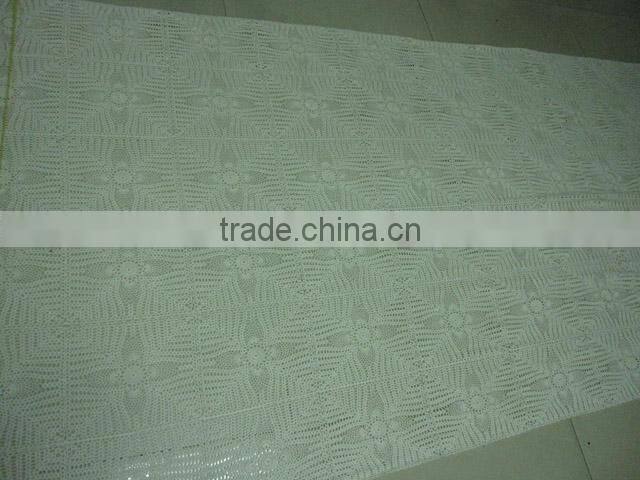 white crochet lace fabric for designing clothing
