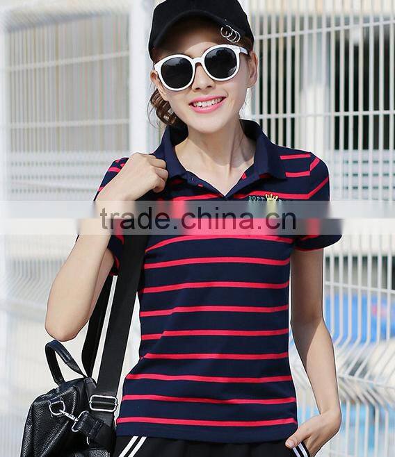 Hot sale Top fashion design Professional factory Jiangxi China customized Polo t-shirts ladies