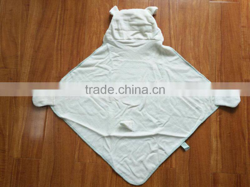 sheep cotton velour animal baby blanket with hood