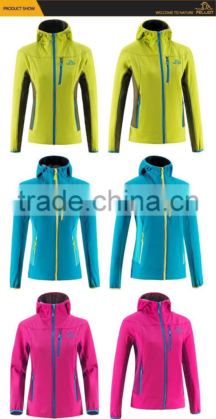 2017 Wholesale Women Winter Clothing Outdoor Jacket Soft Shell Jacket