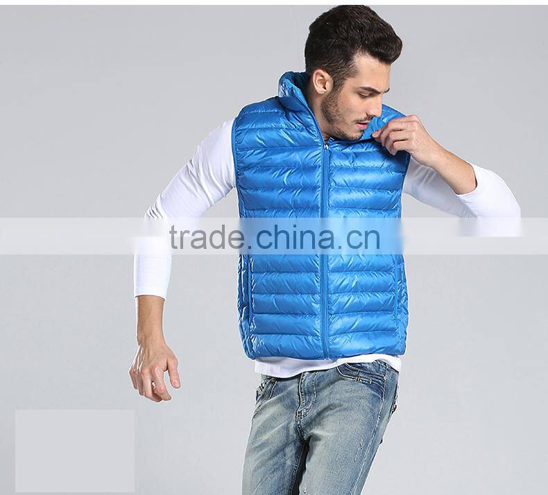 2015 New Design Portable Spring Gilet Men With Stand Up Collar