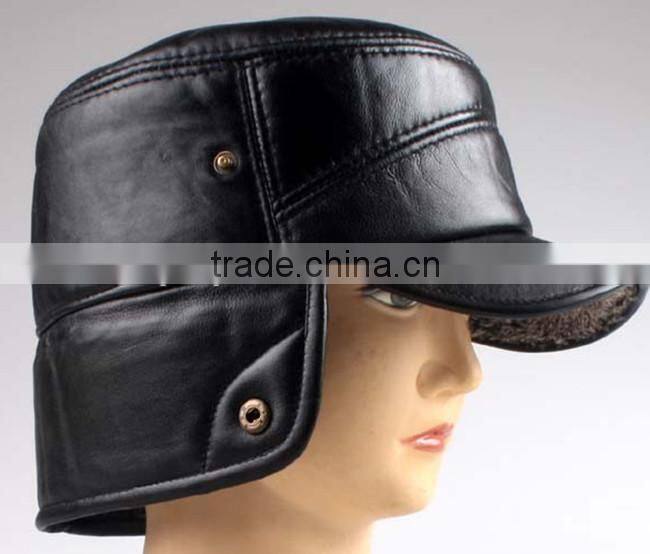 fashionable genuine leather woman hat cap