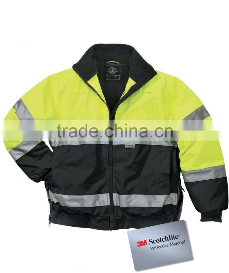 High visibility reflective safety jacket waterproof work wear