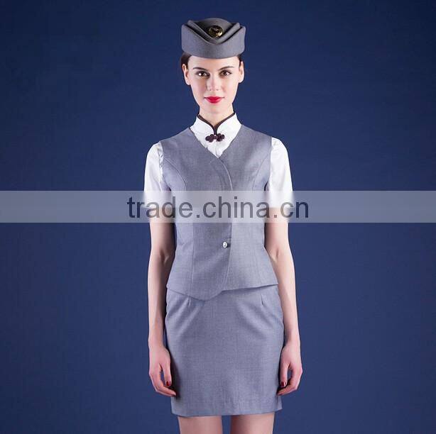 Fashion Nice Design Airline stewardess Uniform /Elegant Air Hostess Uniform