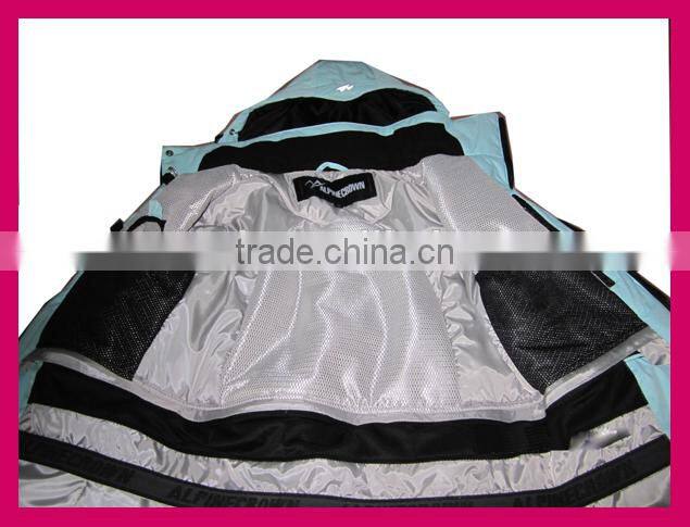 OEM manufacture womens high reflective ski jacket