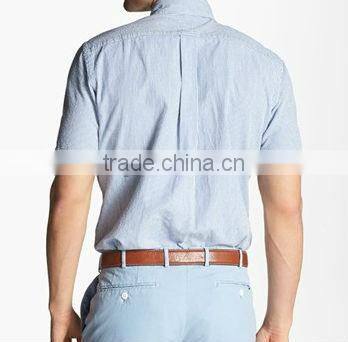 men plain dyed cotton slim fit casual shirt