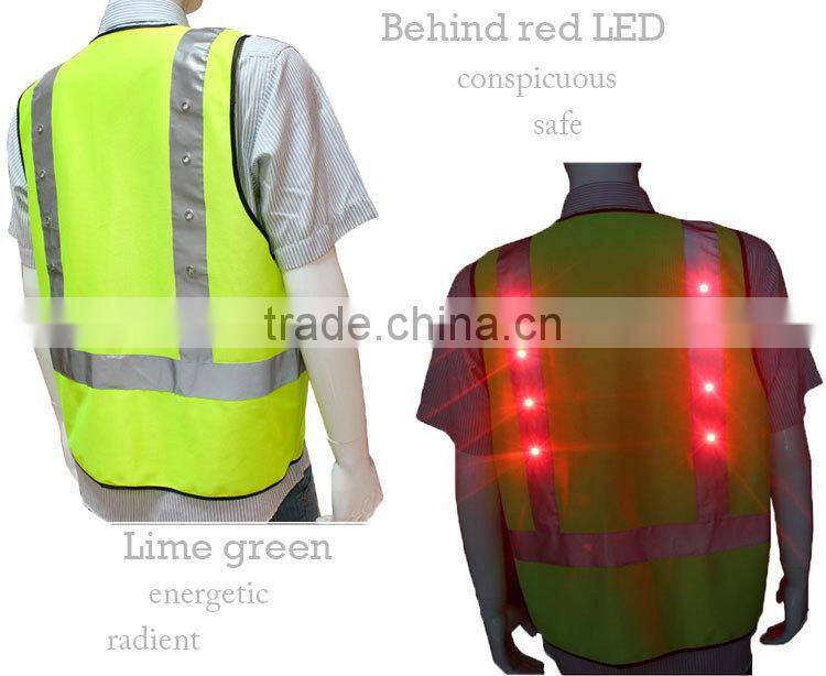 Wholesale cheap flashing led safety vest