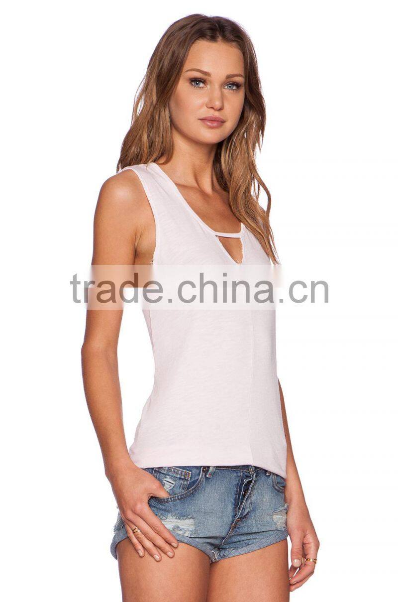 triangle cut-out hot girls sexy tank top