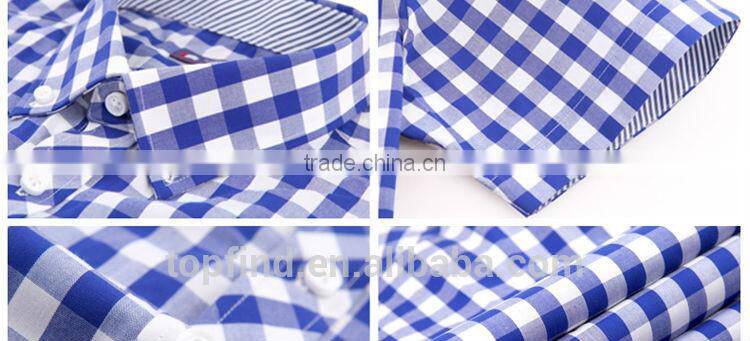 Latest design Egyptian cotton blue color Italian men casual shirt