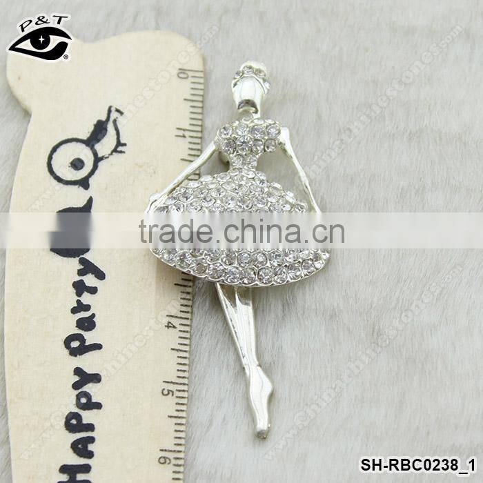 Rhinestone brooch Crystal Brooch Pins Fairy Design for wedding invitation