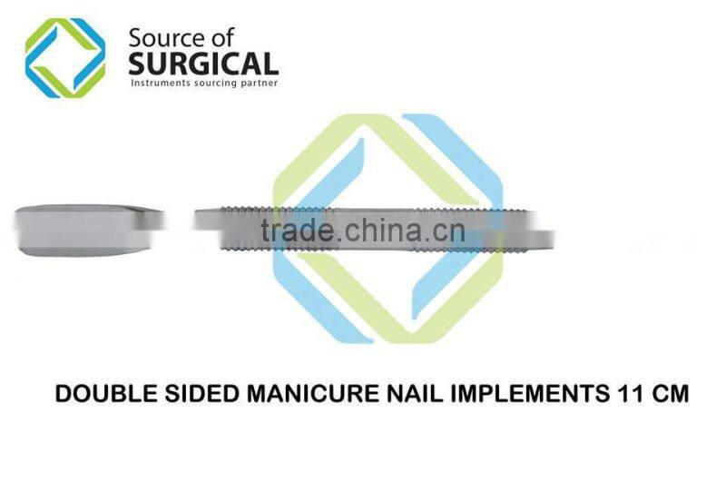 Stainless Steel cuticle nail pusher with plastic handle