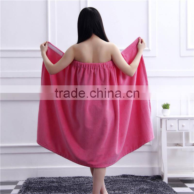 100 per cent cotton bath towel wraps with Nylon fastening ta