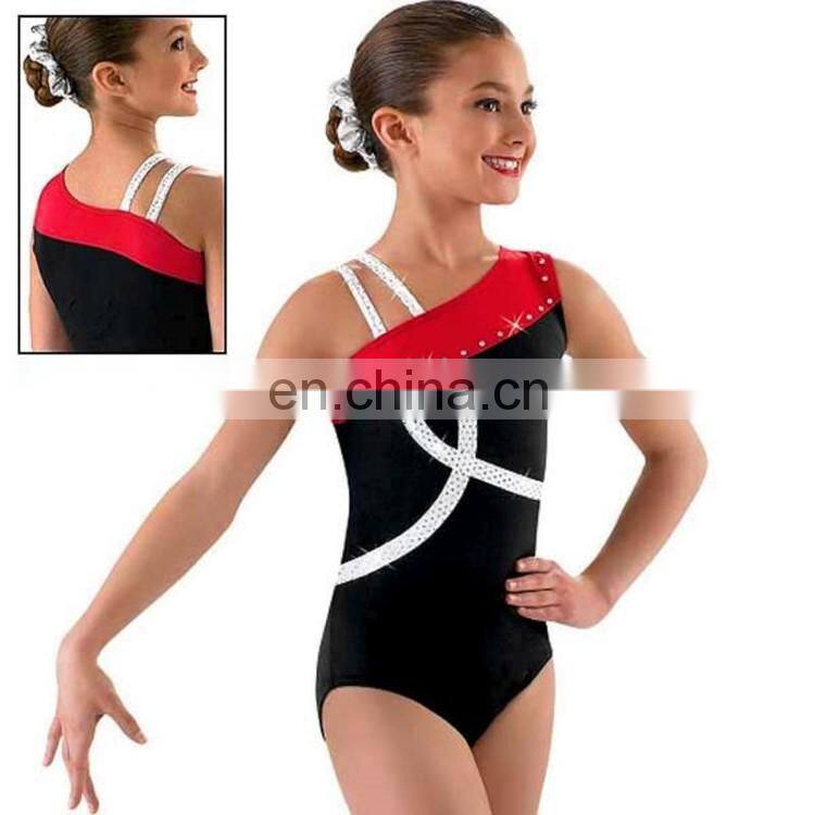 latest red dance leotards custom sleeve design